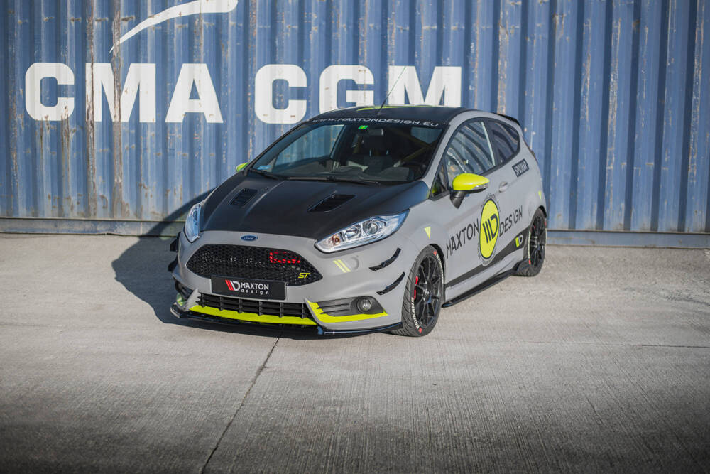 Voorspoiler Ford Fiesta ST Mk7 FL V.4 Glanzend Zwart