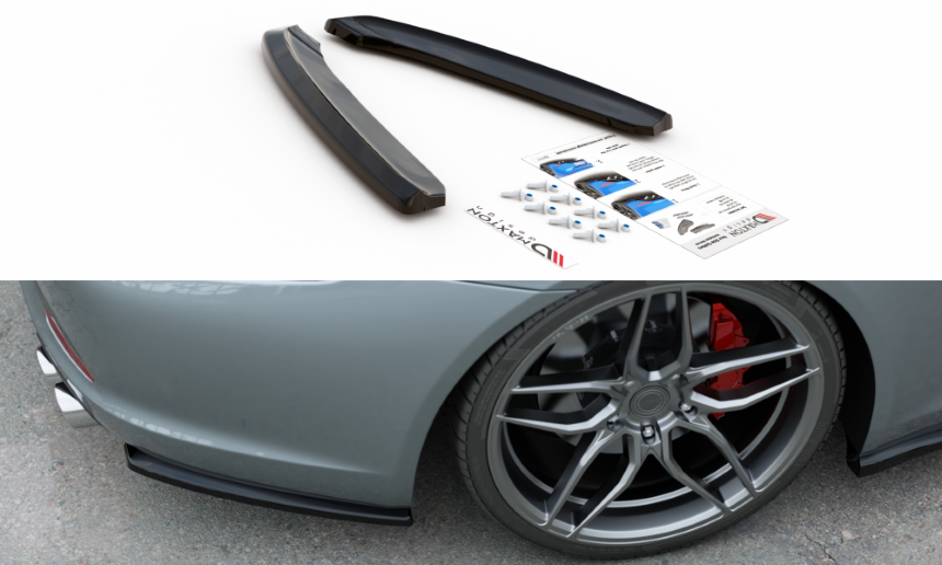 Achterzijde skirts Porsche 911 Carrera (991) Maxton Design glans zwart