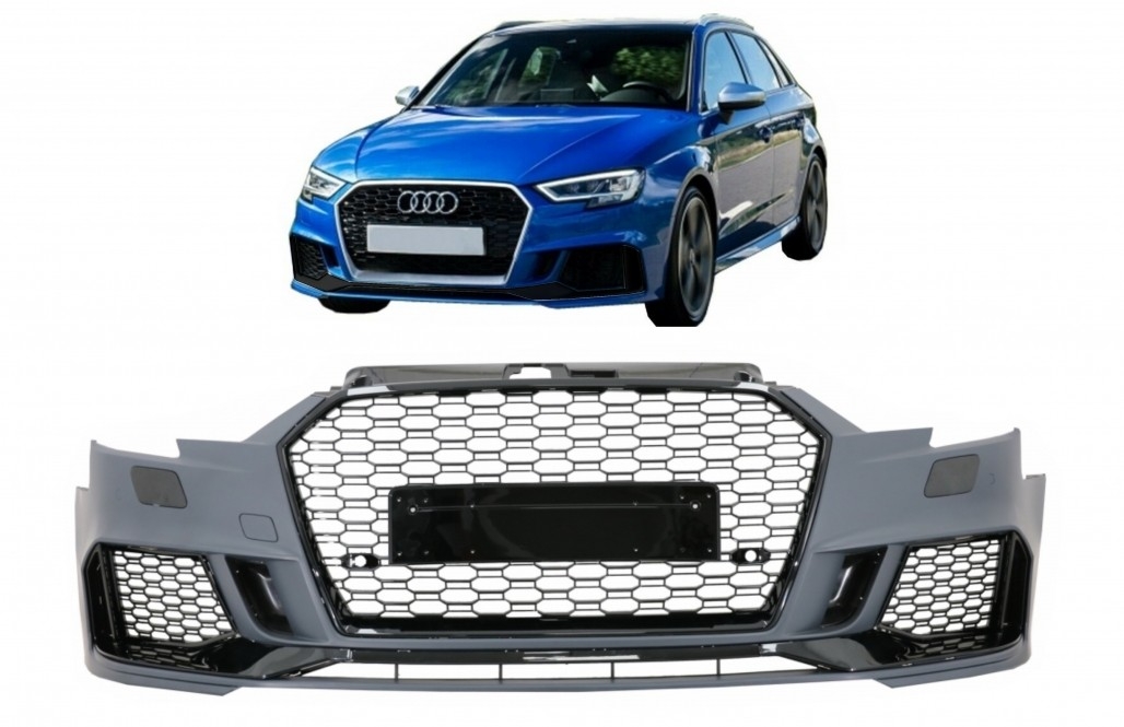 Voorbumper Audi A3 8V 2015-2018 RS3-Look Hatchback & Sportback PDC