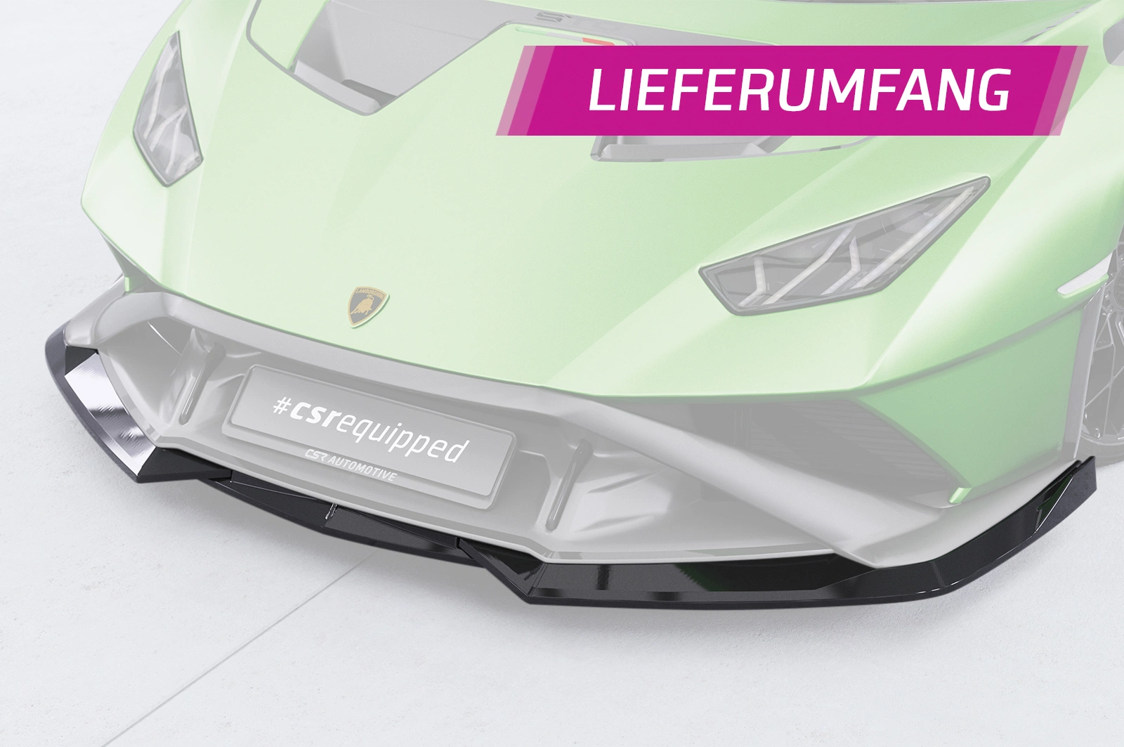 Voorspoiler Lamborghini Huracan glans zwart