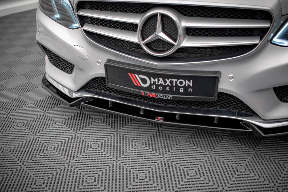Voorspoiler V.2 Mercedes E-Klasse W212 AMG Pakket Maxton Glans Zwart