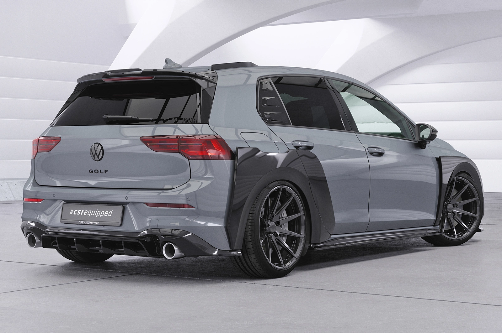 Achterspoiler VW Golf 8 glans zwart