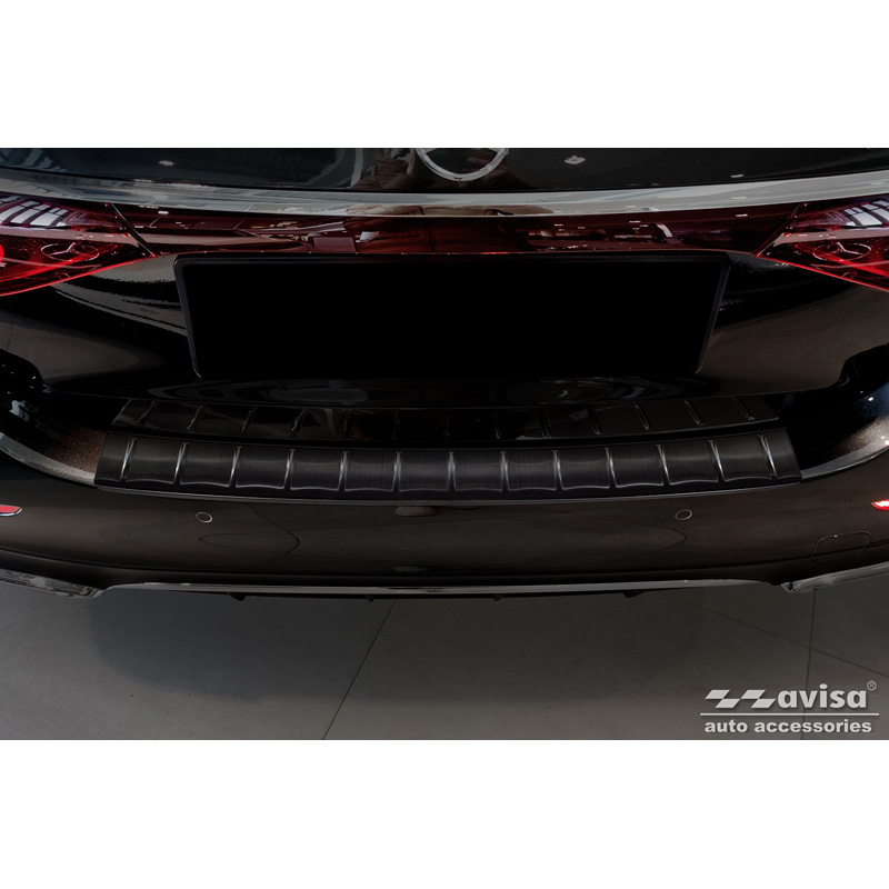 Zwart RVS Achterbumperprotector  Mercedes E-Klasse W214 Sedan 2023- 'Ribs'