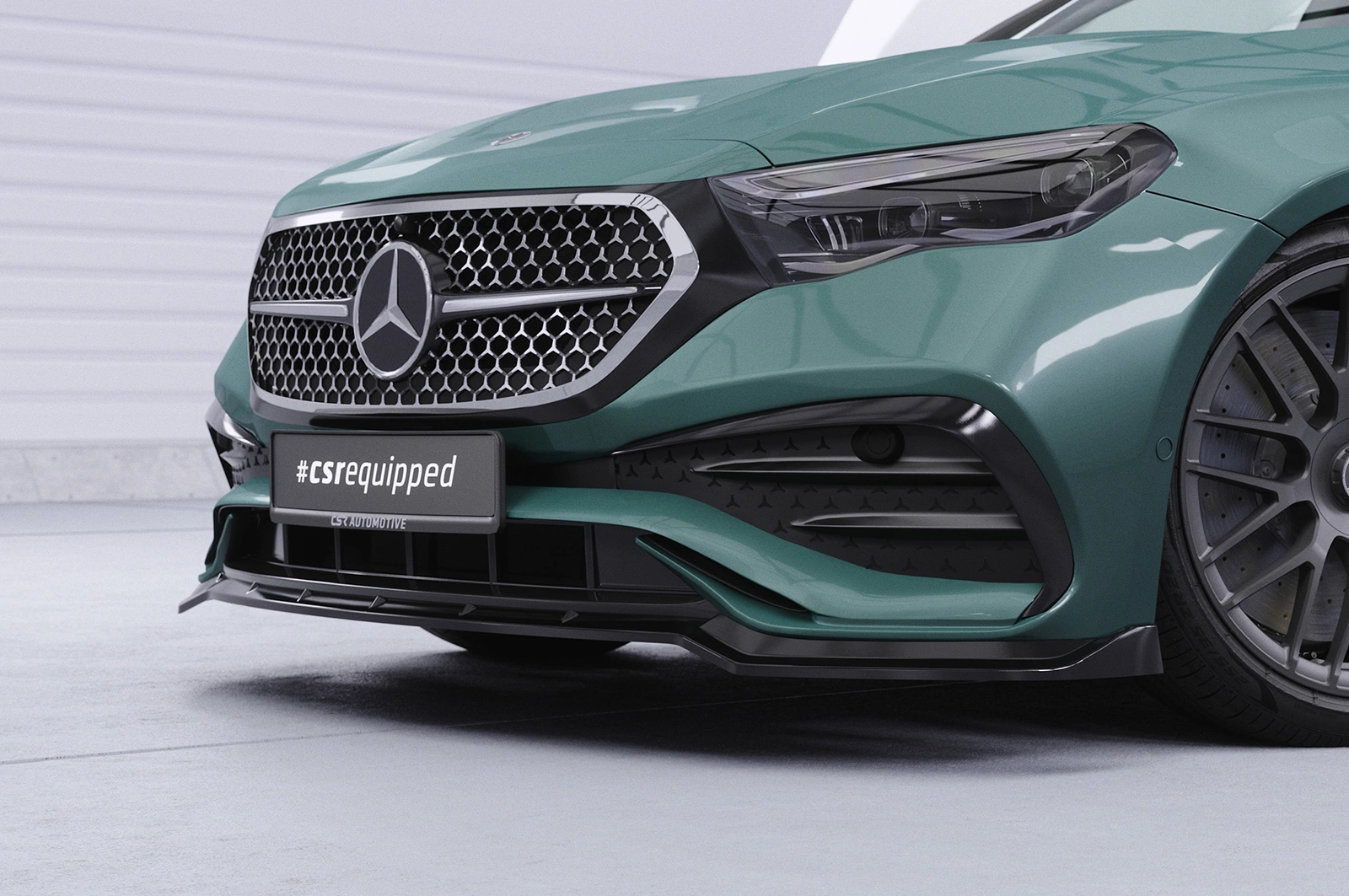 Voorspoiler Mercedes-Benz E-Klasse W214 / S214 Glans Zwart – CSR Automotive 