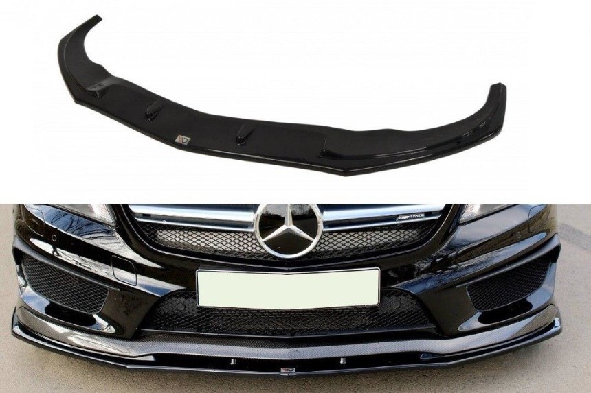 Voorspoiler Mercedes CLA 45 AMG C117 Maxton Design glans zwart