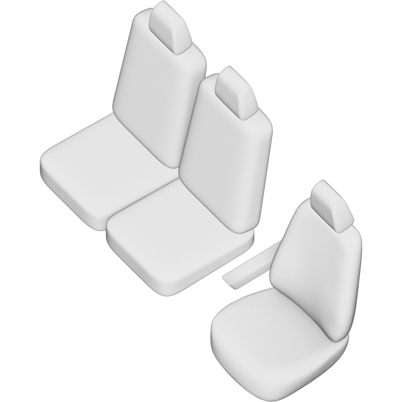 New York Design Kunstleder Stoelhoezenset 2+1  Citroën Berlingo/Peugeot Partner 2008-2018 (airbag onder plastic kap)