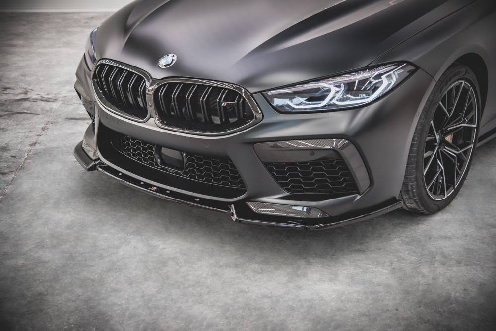 Voorpsoiler V.3 BMW M8 Gran Coupe Maxton Glans Zwart