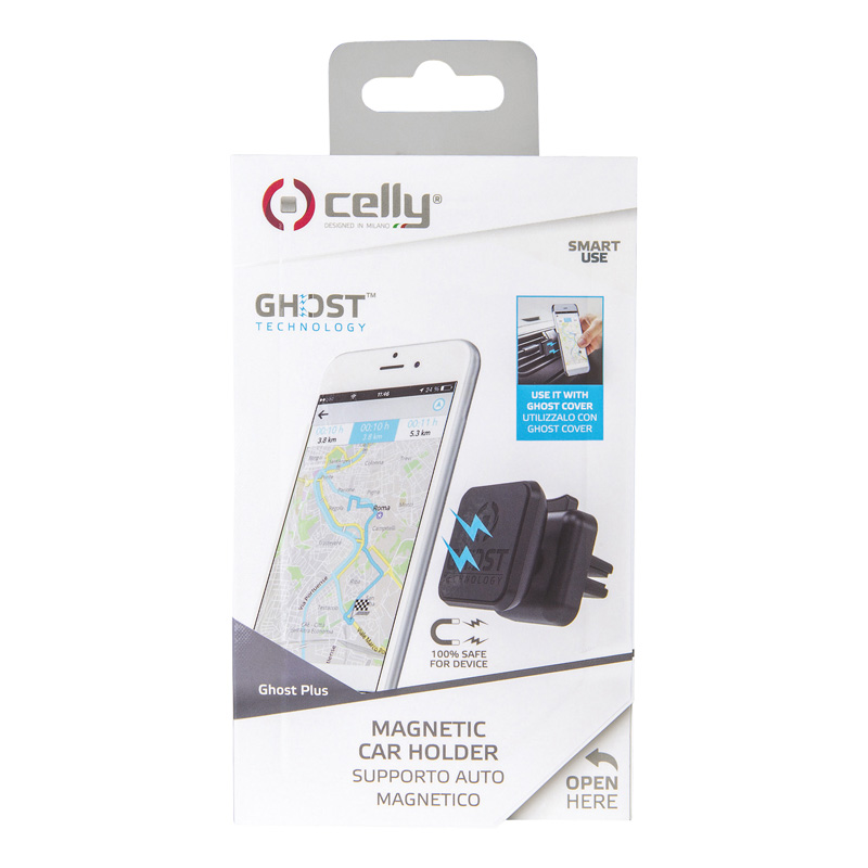 Celly Magnetische Telefoonhouder Ghost Plus Zwart