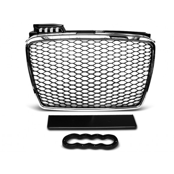 Grille Audi A4 B7 (2004-2008) RS4 Matte Black Embleemloos