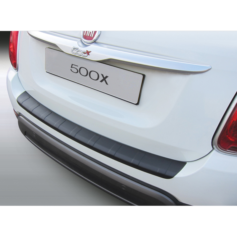 ABS Achterbumper beschermlijst  Fiat 500X 2/2015- Zwart 'Ribbed'