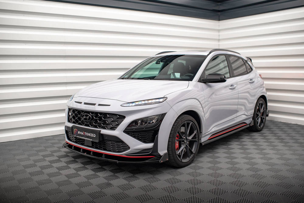Voorspoiler V.2 met Canards Hyundai Kona N Maxton Glans Zwart