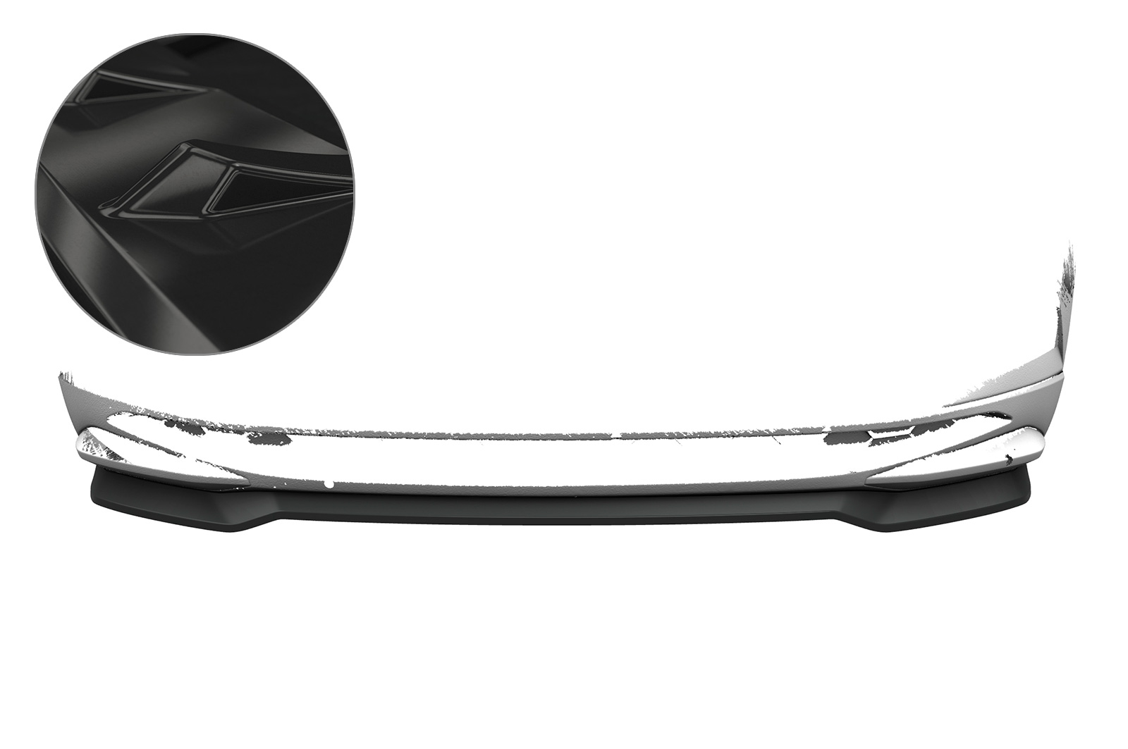 Voorspoiler Skoda Karoq CSR glans Zwart
