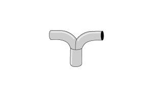 T-stuk: 63,5 naar 2x 63,5mm  Simons RVS