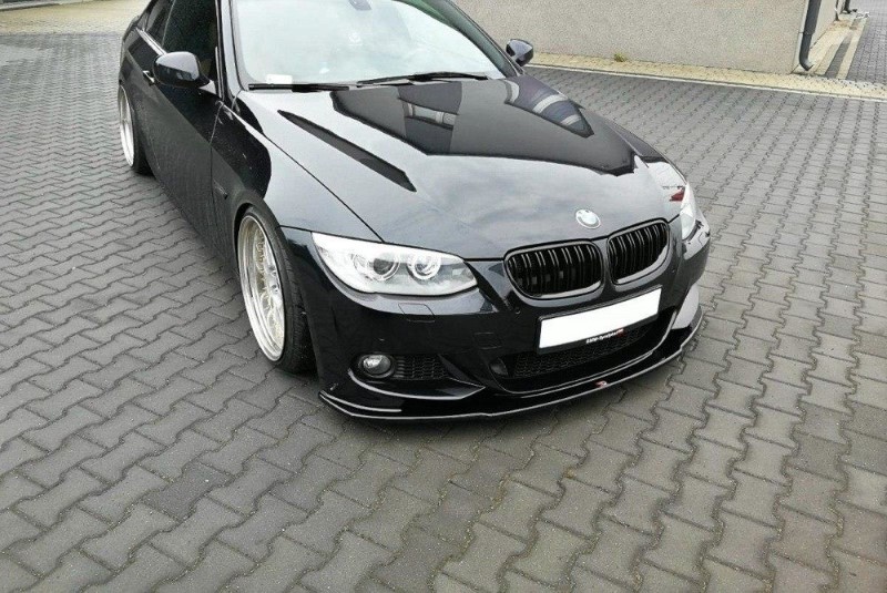 Voorspoiler BMW 3 E92 M-PACK FACELIFT V.1 Glanzend Zwart