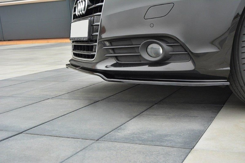 Voorspoiler Audi A6 C7 Glanzend Zwart