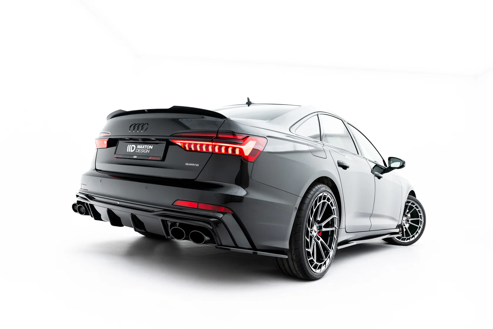 Diffuser Audi S6 / A6 S-Line C8 Maxton Glans Zwart