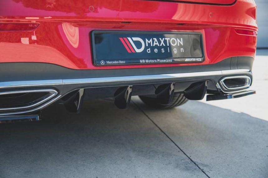 Diffuser Mercedes CLA AMG-Line X118 Maxton Design glans zwart