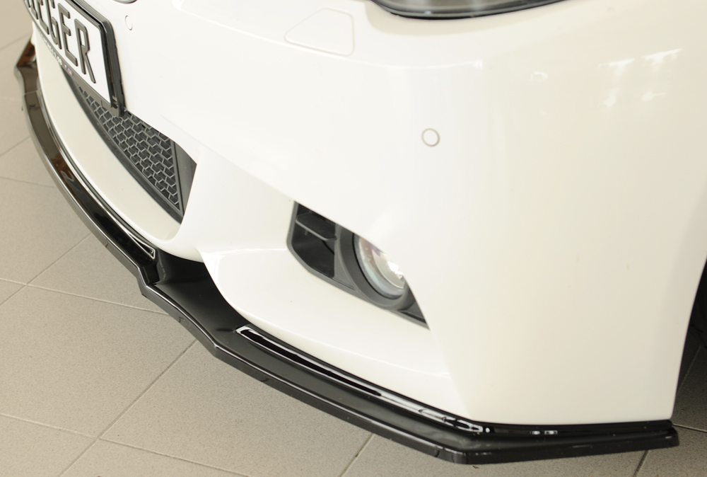Voorspoiler BMW 5 Serie F10 M pakket Rieger Glans Zwart