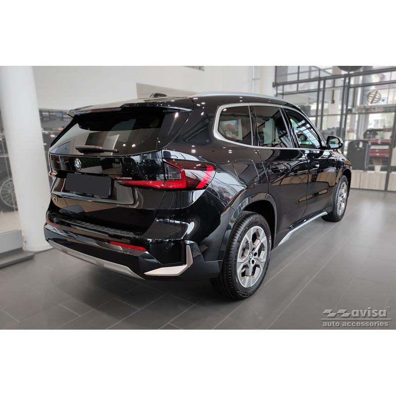 Zwart RVS Achterbumperprotector  BMW X1 U11 / U11 xLine 2022- 'Ribs'