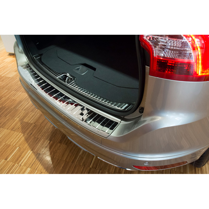 Chroom RVS Achterbumperprotector  Volvo XC60 2013-2016 'Ribs'
