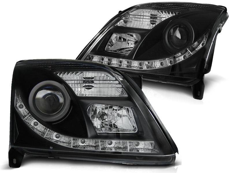 Headlights VECTRA 02-05 clear/black