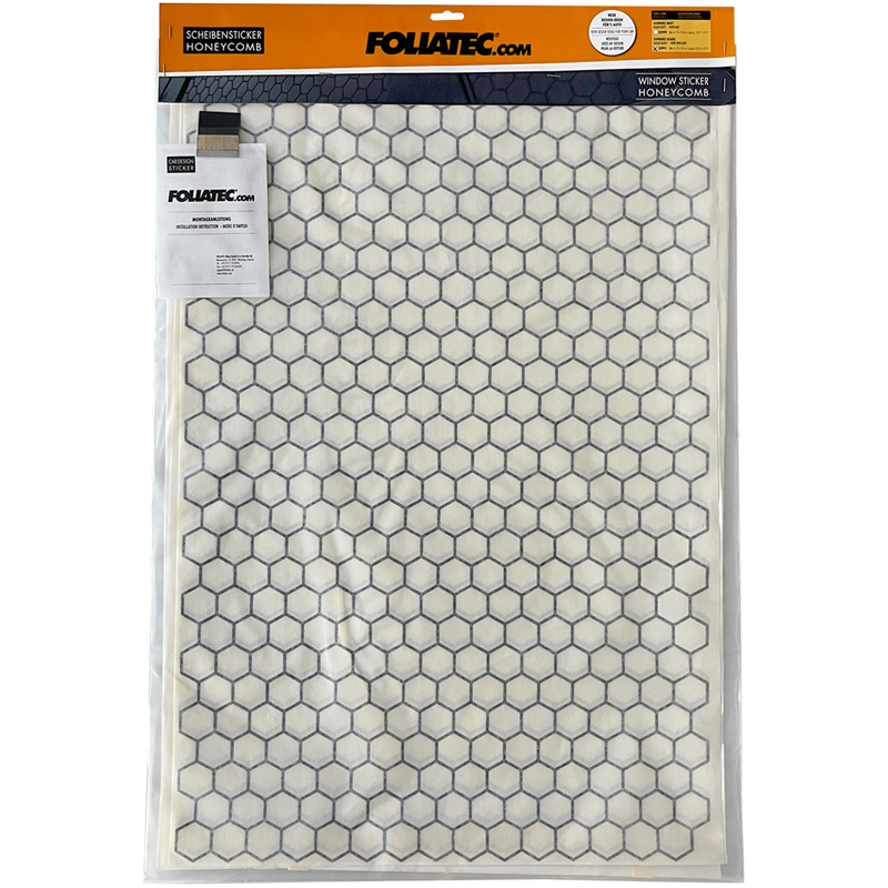 Foliatec Raamsticker Honingraat - Set à 3 stuks 75x50cm - Hoogglans Zwart