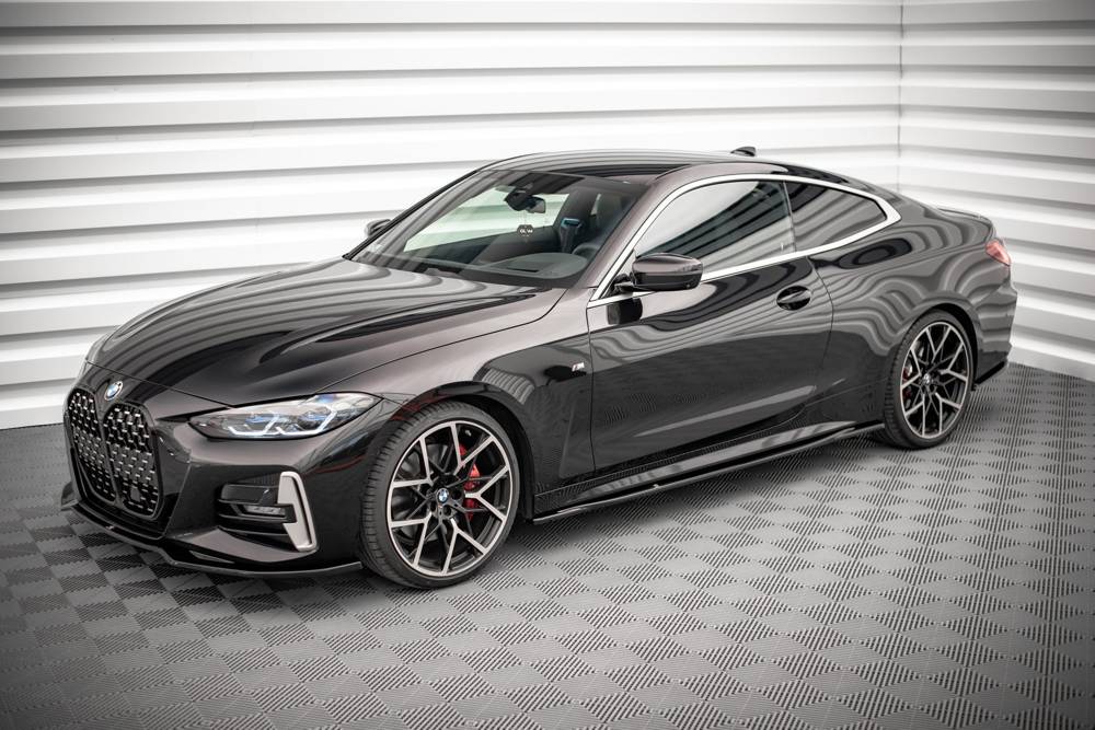 Zijskirts V.3 BMW 4-Serie G22 M-Pakket Maxton Glans Zwart