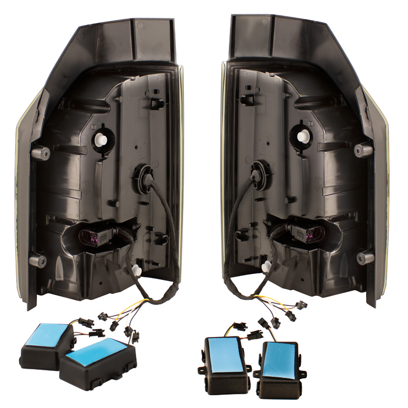 Set LED Achterlichten  Volkswagen Transporter T6 2015-2020 (met achterklep) - Zwart - incl. Dynamic Running Light