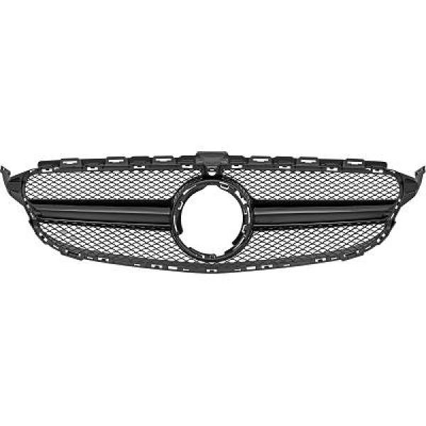 Grill Mercedes W205 18-21 Zwart AMG-look Camera