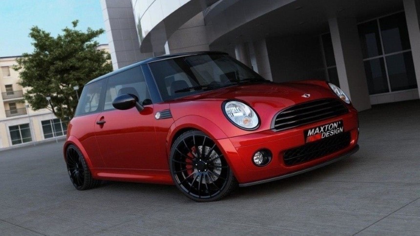 Voorspoiler Mini Cooper Maxton Design glans zwart