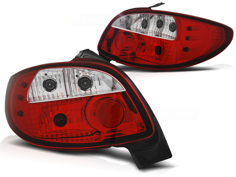Luces traseras Peugeot 206 LED rojo/blanco