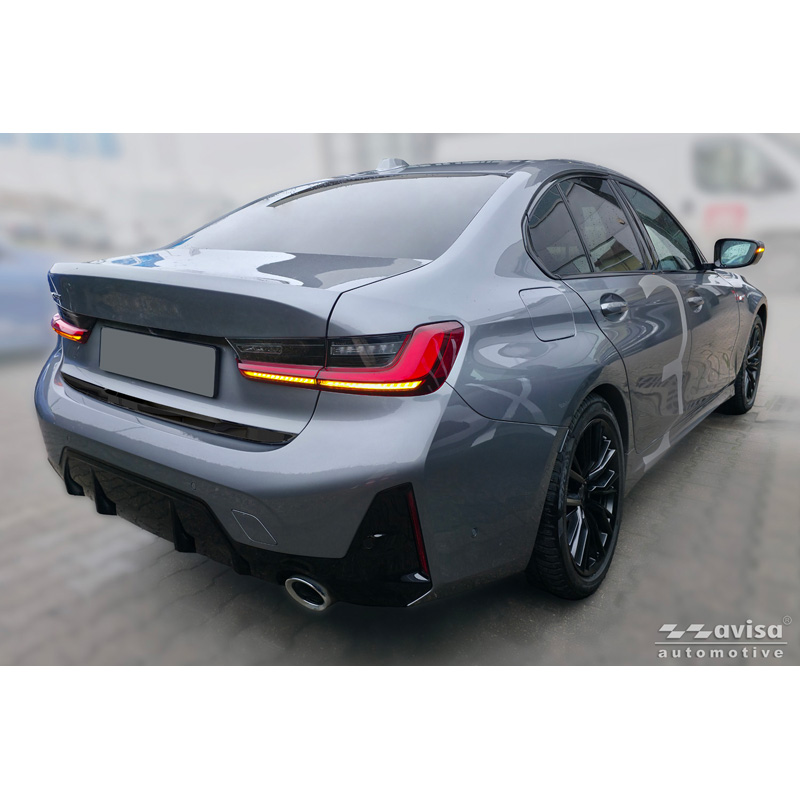 Avisa Zwart Chroom RVS Kofferbak Sierlijst  BMW 3-Serie (G20) M-Sport Facelift 2018-2022, Facelift 2022-2024 & Facelift 2024-
