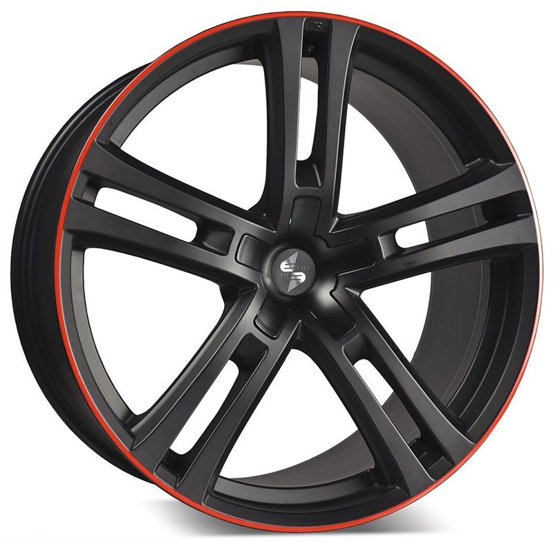 Velgen EtaBeta Uriel zwart red 10x22 5x130 ET45