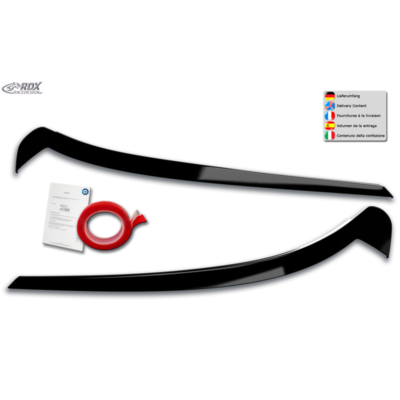 Koplampspoilers  Volkswagen ID.3 2020- (ABS Glanzend Zwart)