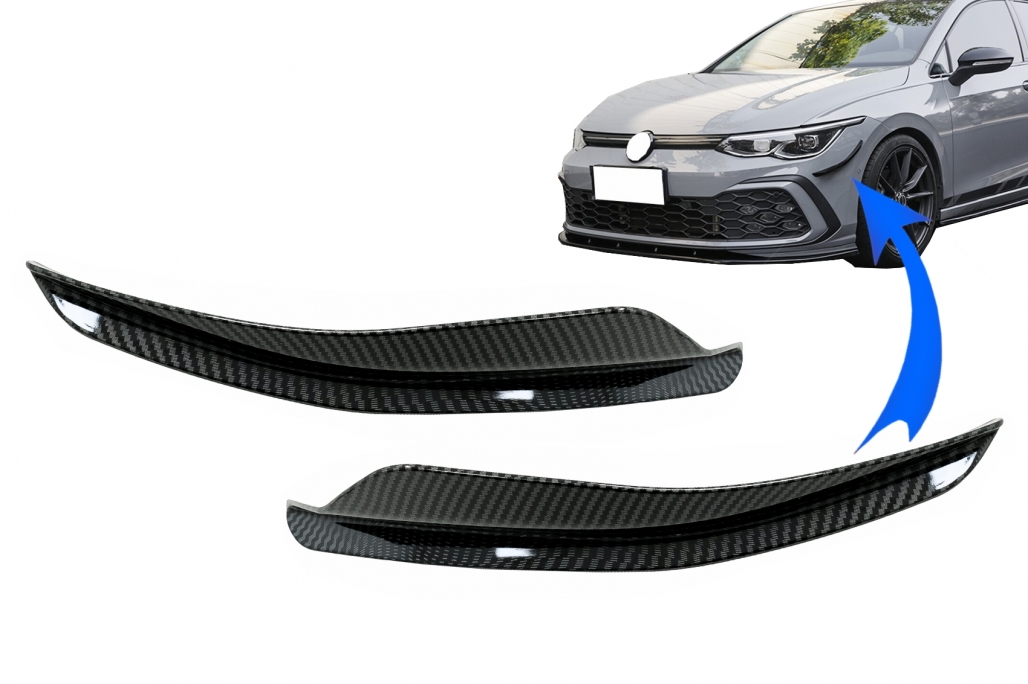 Canards Volkswagen Golf 8 GTI & R-Line Carbon Look