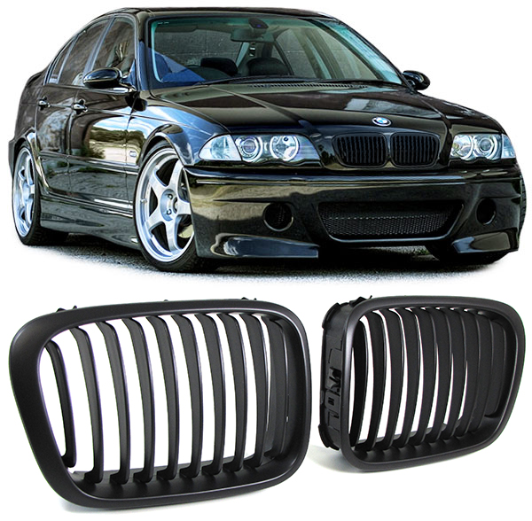 Grill zwart ribben BMW E46 Limousine/Compact