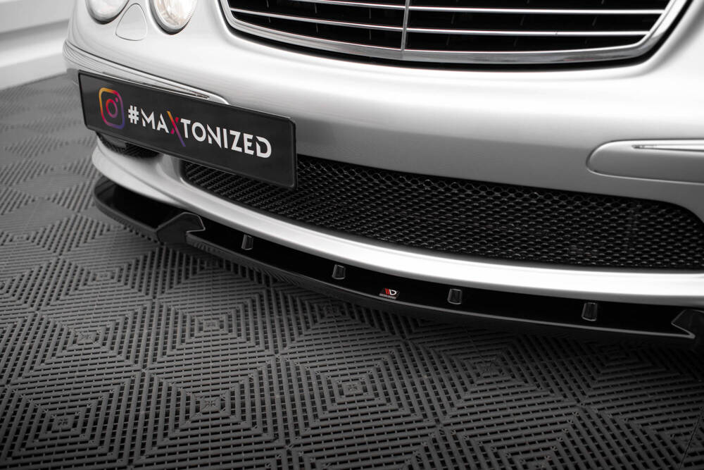 Voorspoiler Mercedes E55 AMG W211 Maxton Glans Zwart