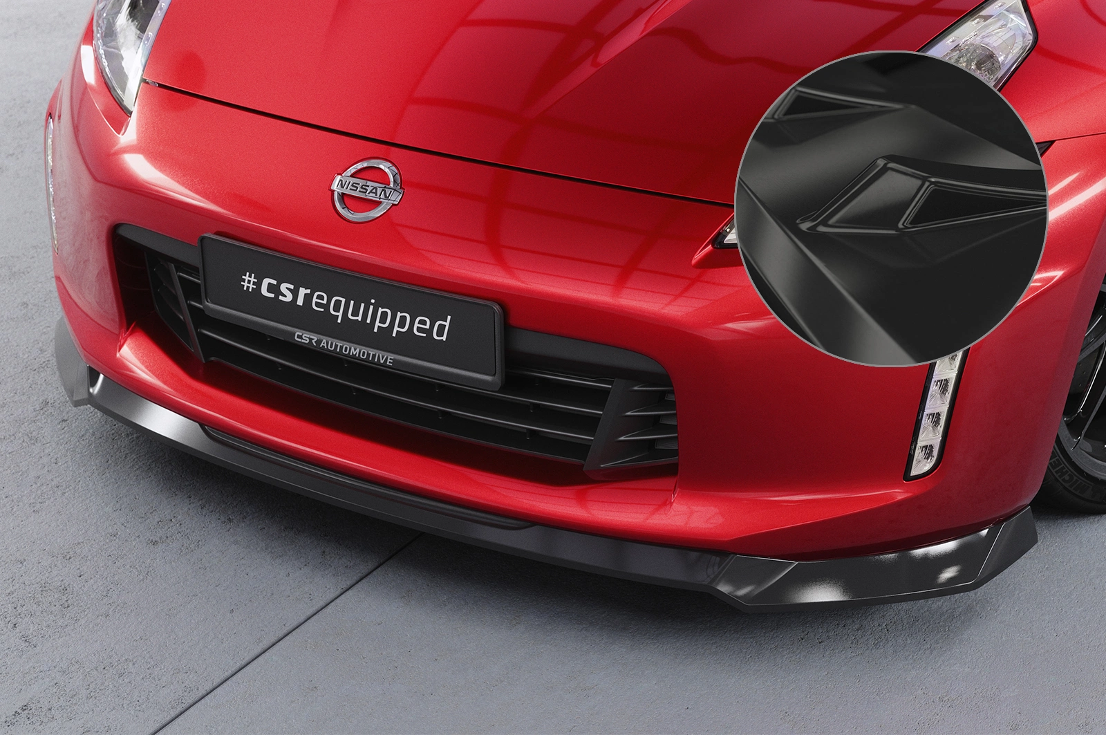 Voorspoiler Nissan 370Z (Z34) Glans Zwart – CSR Design