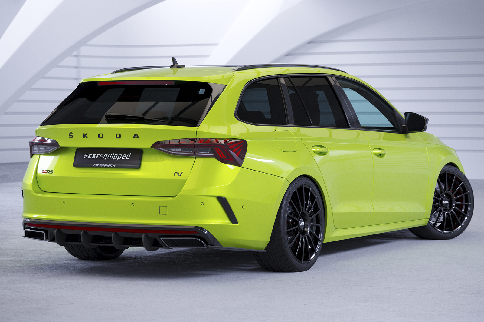 Diffuser Skoda Octavia 4 VRS CSR Mat Zwart
