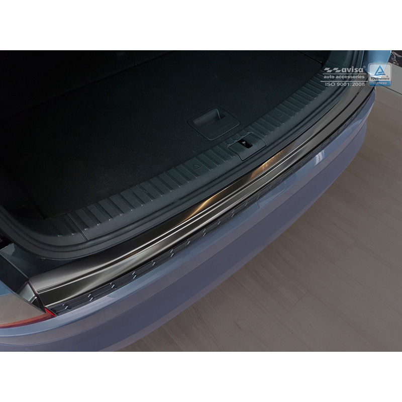 Zwart RVS Achterbumperprotector  Skoda Kodiaq 2017-2021 & FL 2021-2024 Incl. RS & Scout