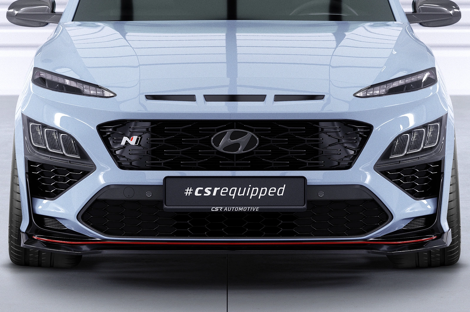 Voorspoiler Hyundai Kona N / N-Line glans zwart 2020–