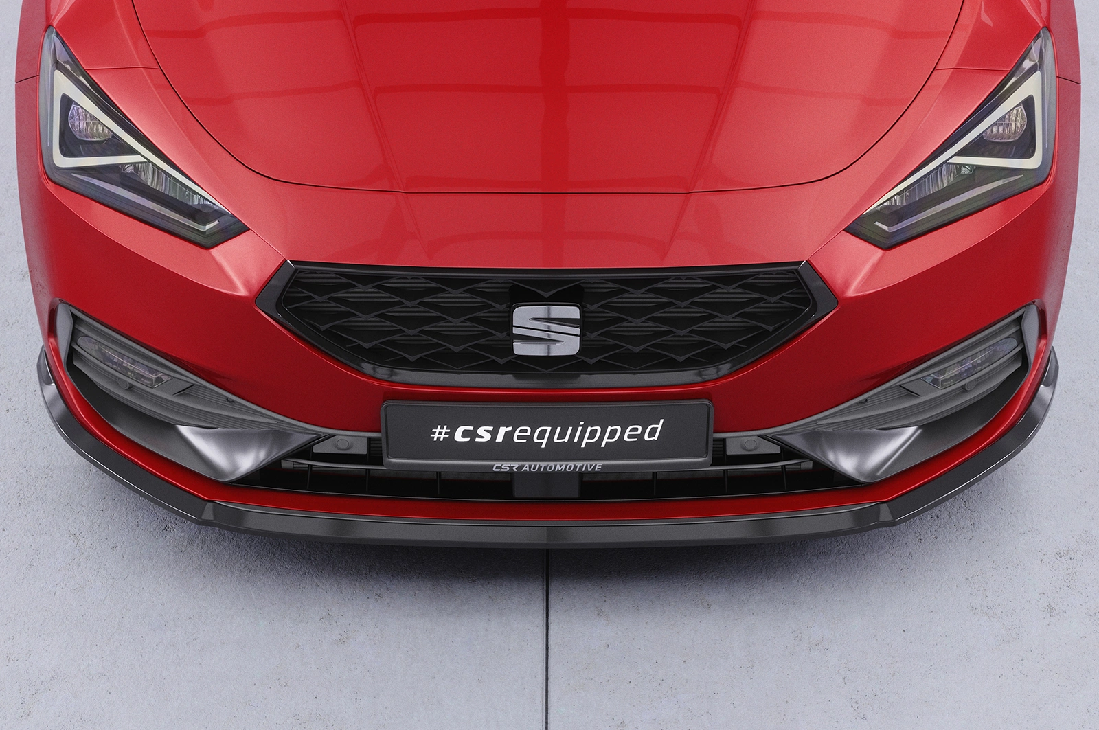 Voorspoiler passend voor Seat Leon 4 (Typ KL) Glans Zwart – CSR Automotive