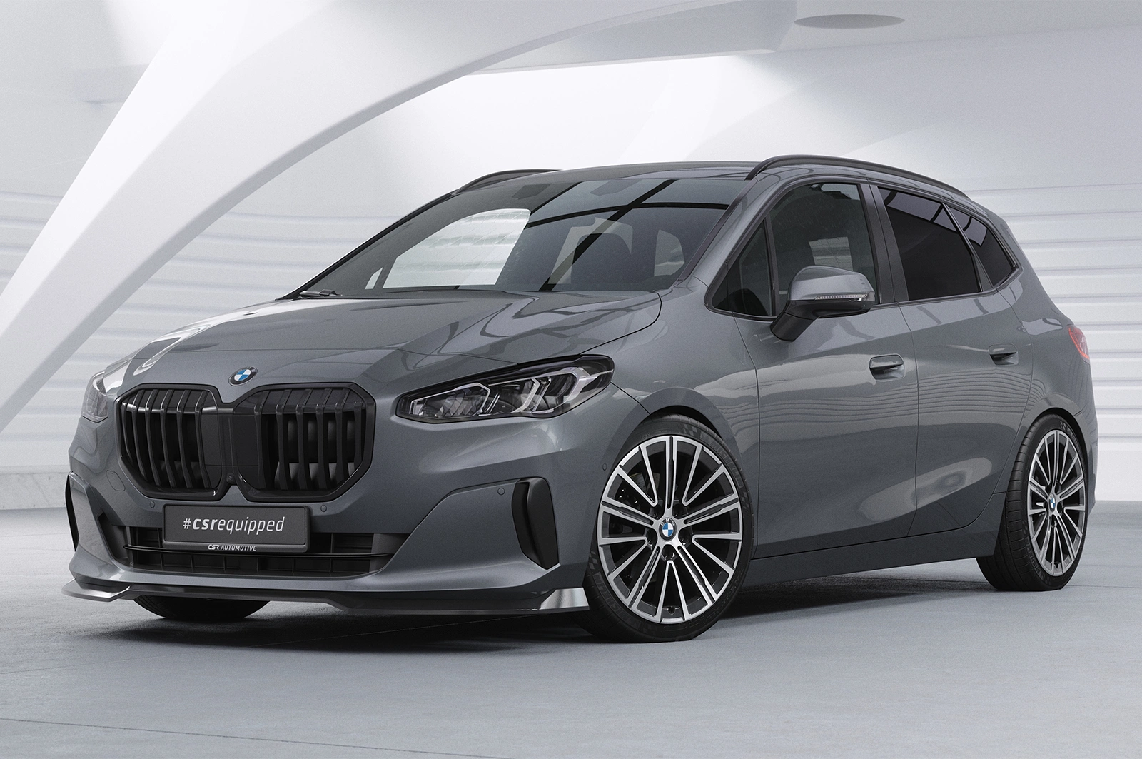 Voorspoiler BMW 2er (U06) Active Tourer glans zwart