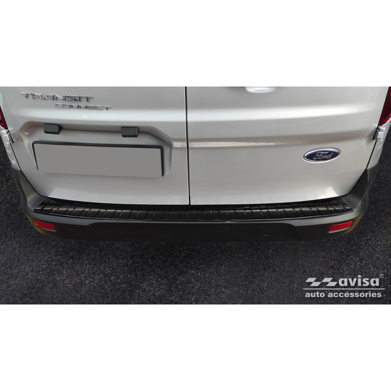 Zwart RVS Achterbumperprotector  Ford Tourneo Connect/Transit Connect 2014-2017 & FL 2017-2022 'Ribs'