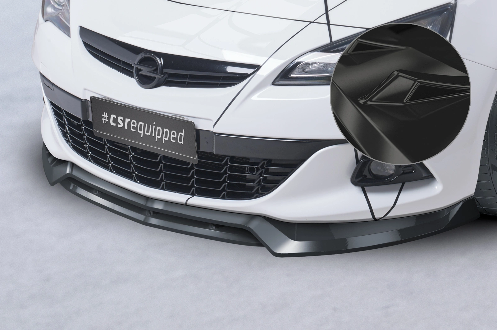 Voorspoiler Opel Astra J GTC Glans Zwart (01/2012–04/2018 Facelift) CSR