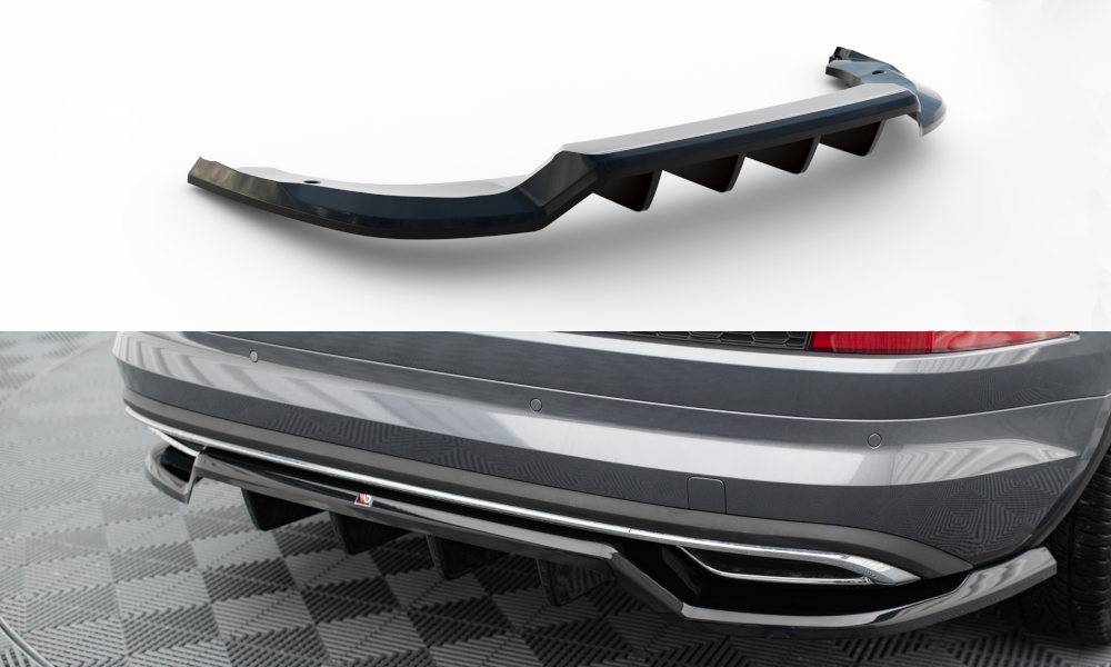 Diffusor Skoda Kodiaq Mk1 Facelift Sportline Maxton Design glans zwart