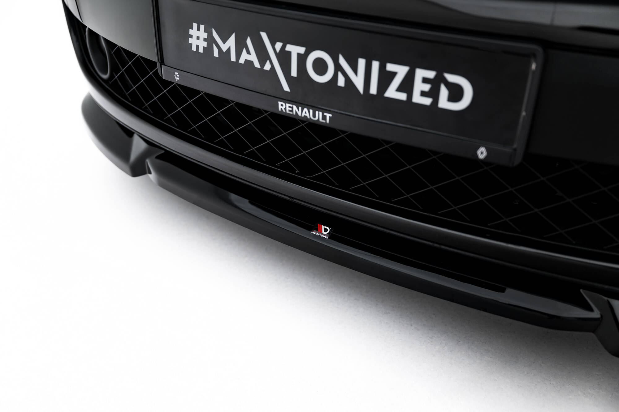 Voorspoiler Renault Laguna Hatchback GT MK3 Maxton Glanzend zwart