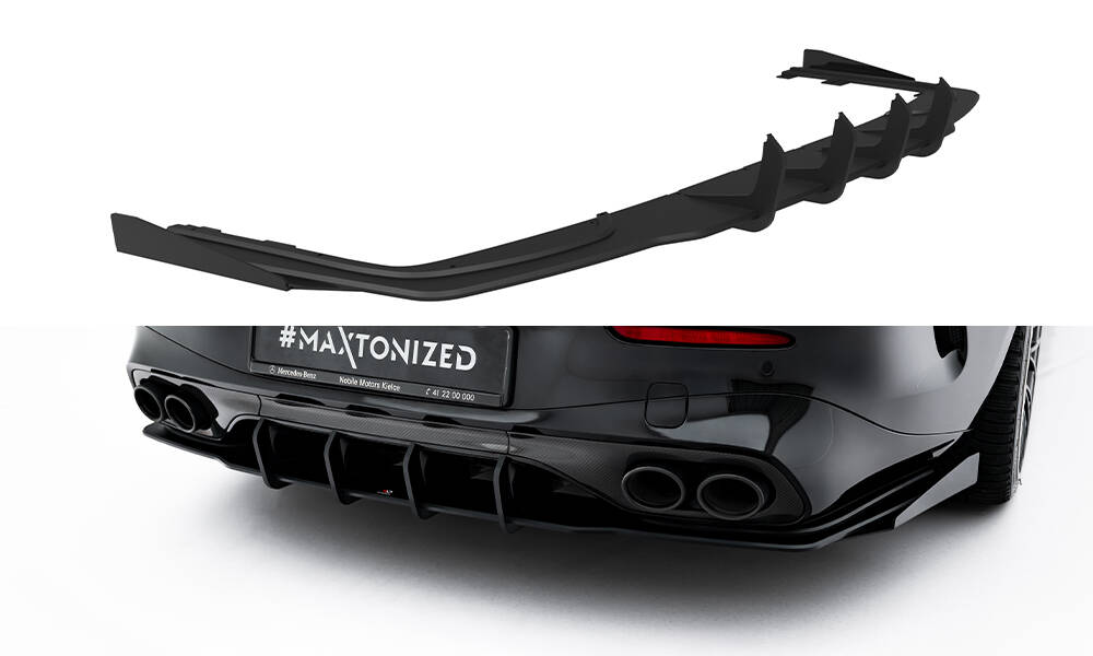 Street Pro Achter Diffuser + Flaps Mercedes-AMG CLE 53 C236 Maxton Glanzend zwart