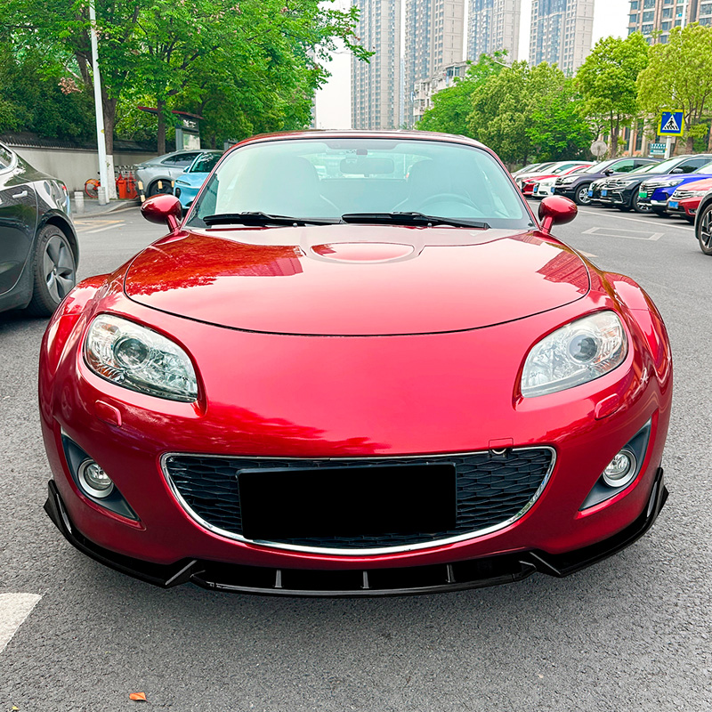 Voorspoilerlip  Mazda MX-5 (NC) Facelift 2009-2015 (Glanzend Zwart ABS)