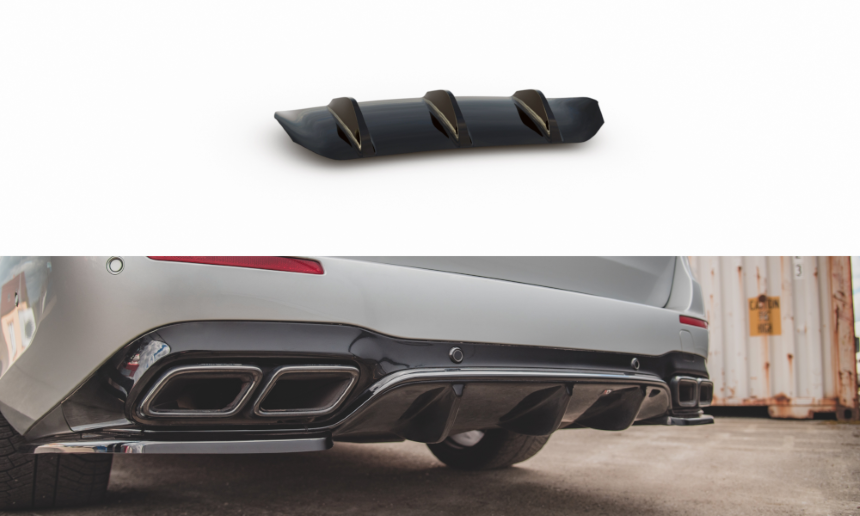 Diffuser Mercedes E63 AMG Estate W213 Maxton Design glans zwart